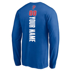 Detroit Pistons Playmaker Personalized Name & Number Long Sleeve T-Shirt Blue outlet
