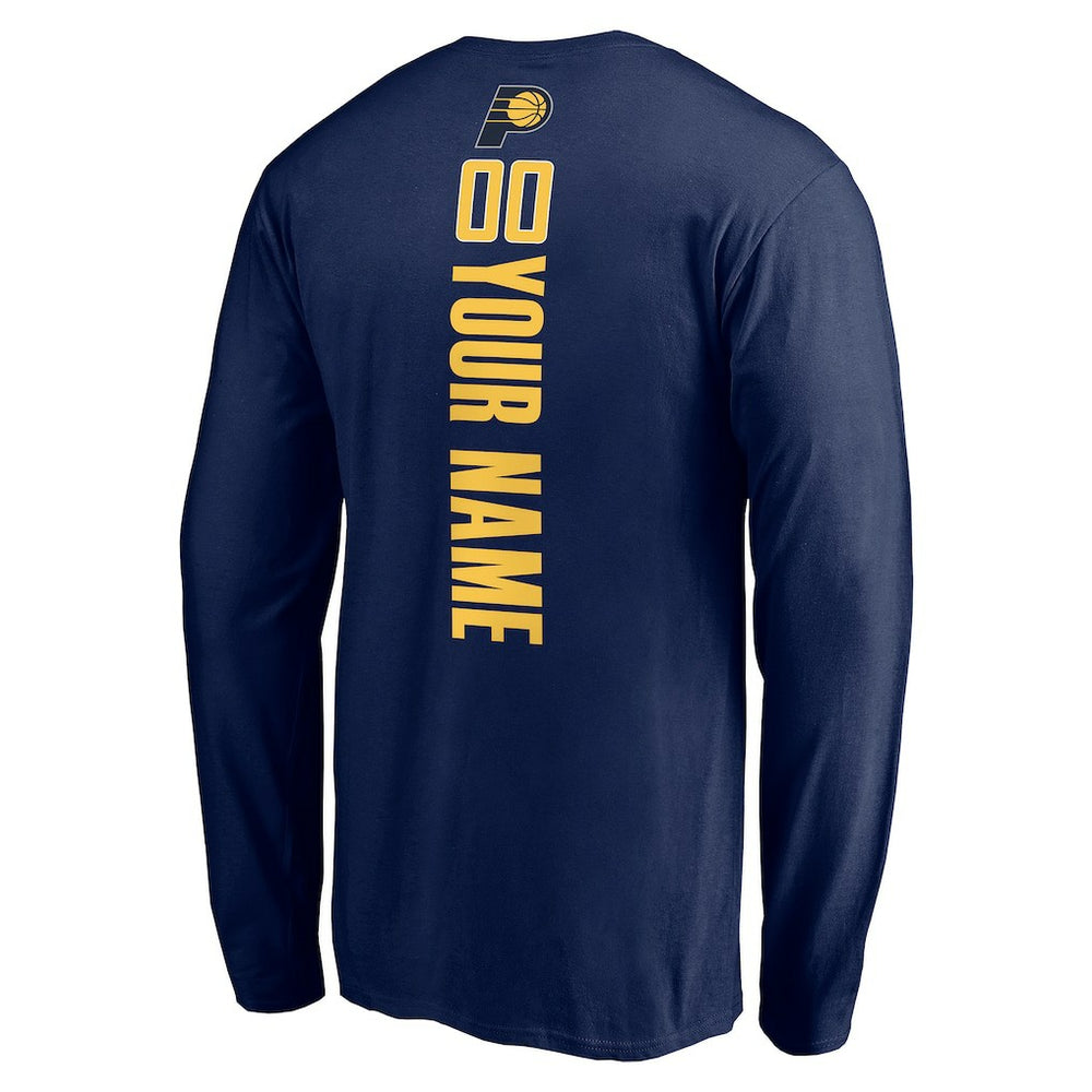 Indiana Pacers Playmaker Personalized Name & Number Long Sleeve T-Shirt Navy