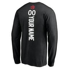 Toronto Raptors Playmaker Personalized Name & Number Long Sleeve T-Shirt Black