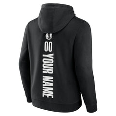 Brooklyn Nets Playmaker Personalized Name & Number Pullover Hoodie Black