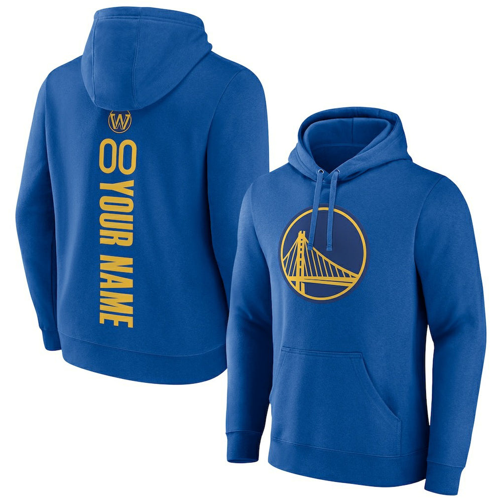 Golden State Warriors Playmaker Personalized Name & Number Pullover Hoodie Royal