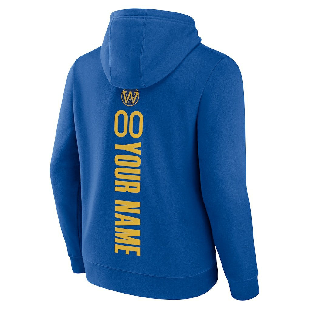Golden State Warriors Playmaker Personalized Name & Number Pullover Hoodie Royal
