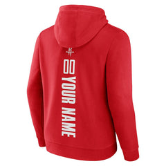 Houston Rockets Playmaker Personalized Name & Number Pullover Hoodie Red