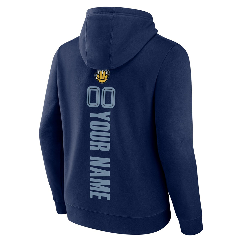 Memphis Grizzlies Playmaker Personalized Name & Number Pullover Hoodie Navy