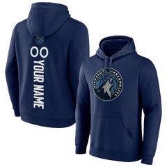 Minnesota Timberwolves Playmaker Personalized Name & Number Pullover Hoodie Navy