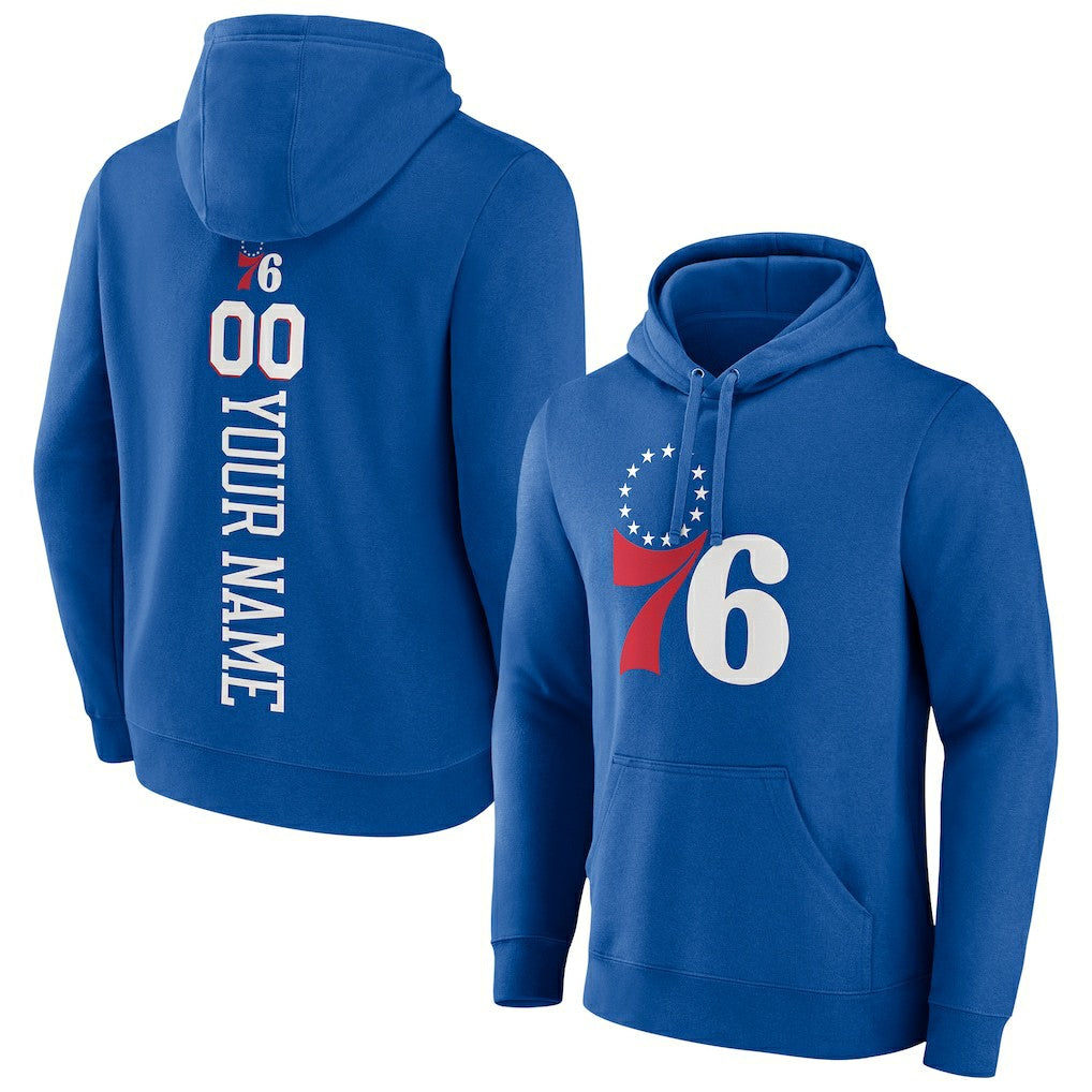 Philadelphia 76ers Playmaker Personalized Name & Number Pullover Hoodie Royal outlet
