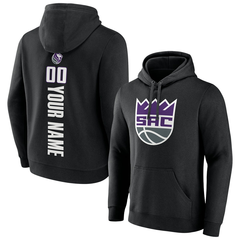 Sacramento Kings Playmaker Personalized Name & Number Pullover Hoodie Black