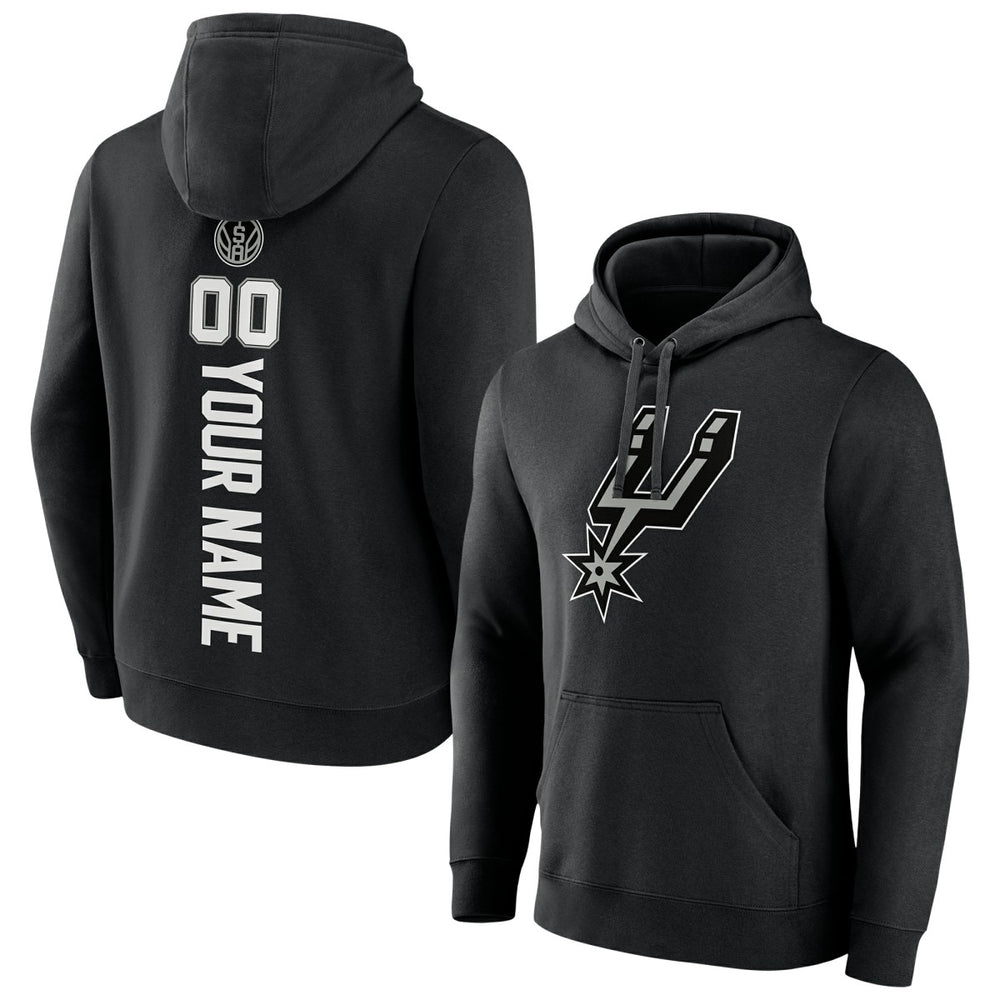 San Antonio Spurs Playmaker Personalized Name & Number Pullover Hoodie Black