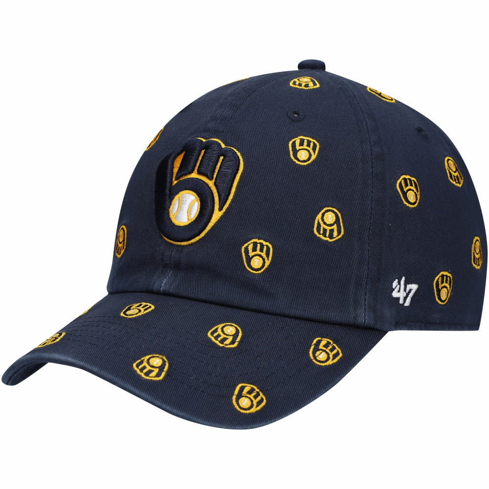 Milwaukee Brewers '47 Women's Confetti Clean Up Adjustable Hat - Navy Hats