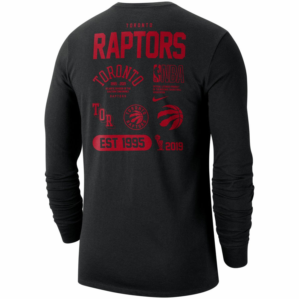 Toronto Raptors 75th Anniversary Courtside Element Long Sleeve T-Shirt Black - Nike