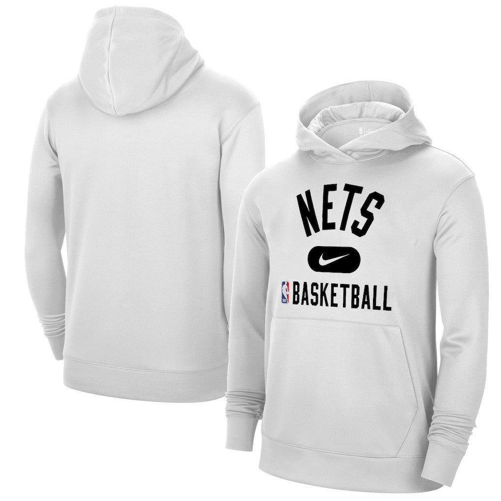 Brooklyn Nets 2021-2022 Spotlight On Court Performance Practice Pullover Hoodie White - Nike