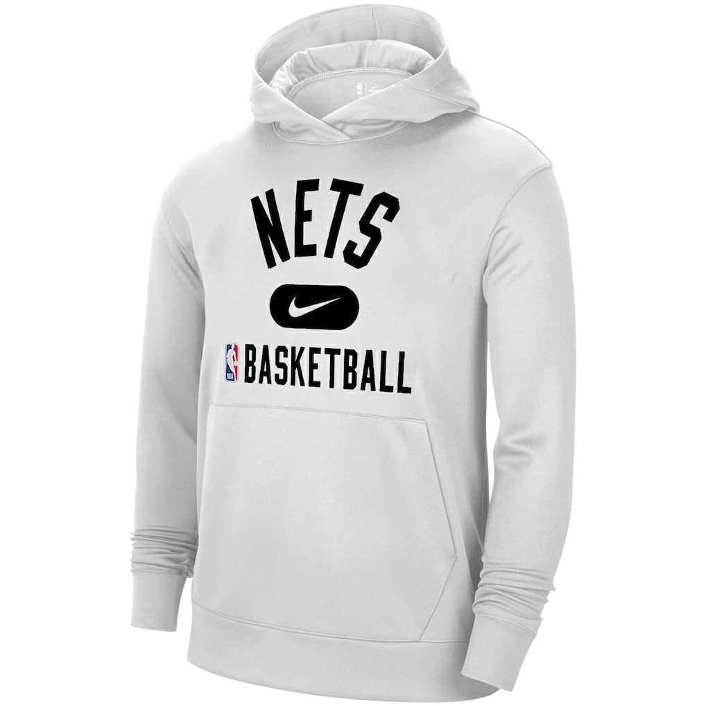 Brooklyn Nets 2021-2022 Spotlight On Court Performance Practice Pullover Hoodie White - Nike