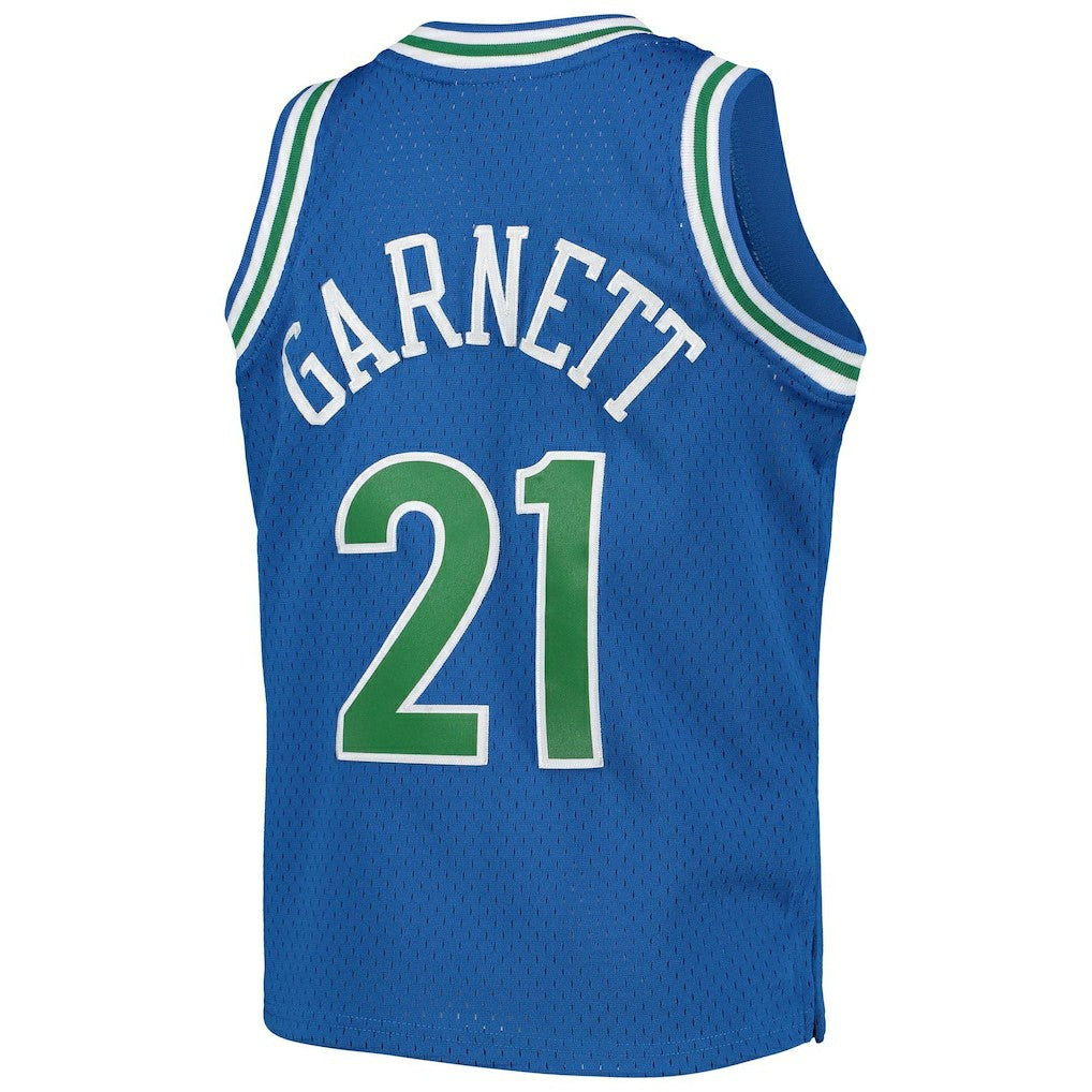 Kevin Garnett Minnesota Timberwolves Youth 1995-96 Hardwood Classics Swingman Jersey Blue - Mitchell & Ness