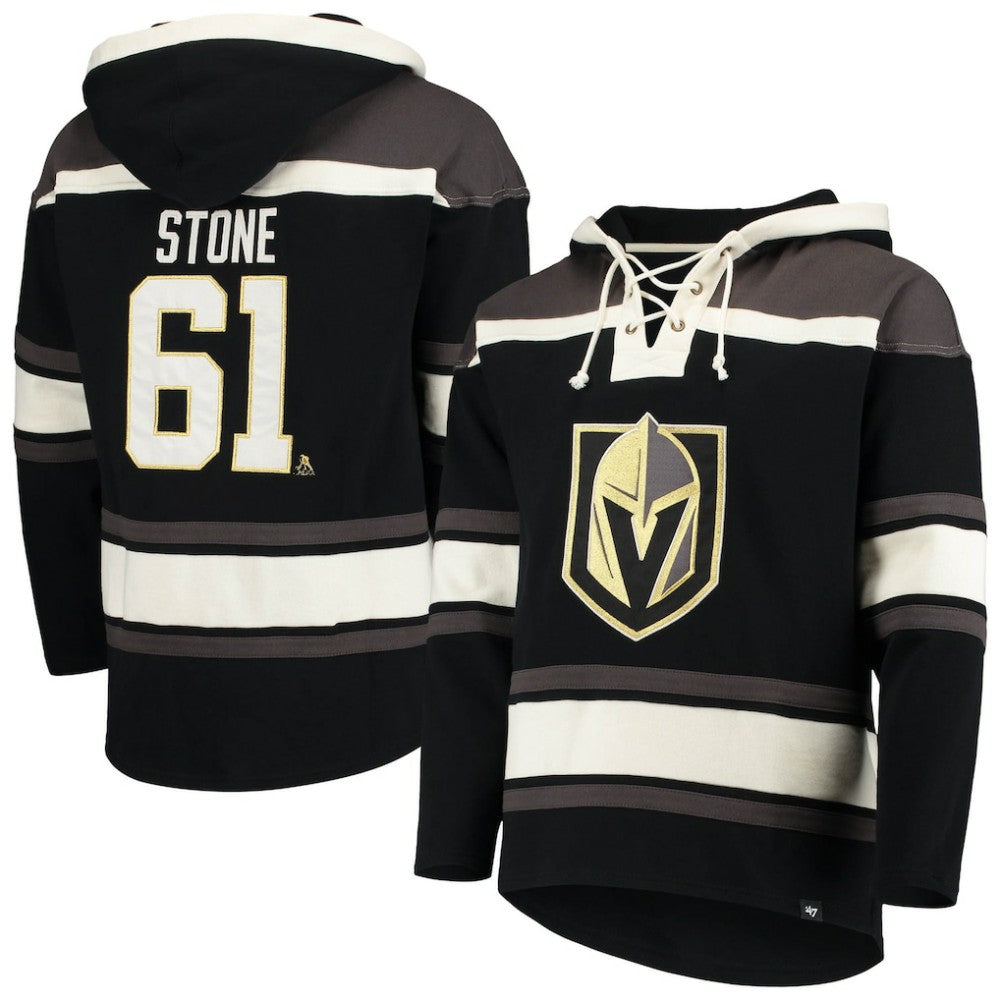 Mark Stone Vegas Golden Knights '47 Player Name & Number Lacer Pullover Hoodie - Black | US 4165304