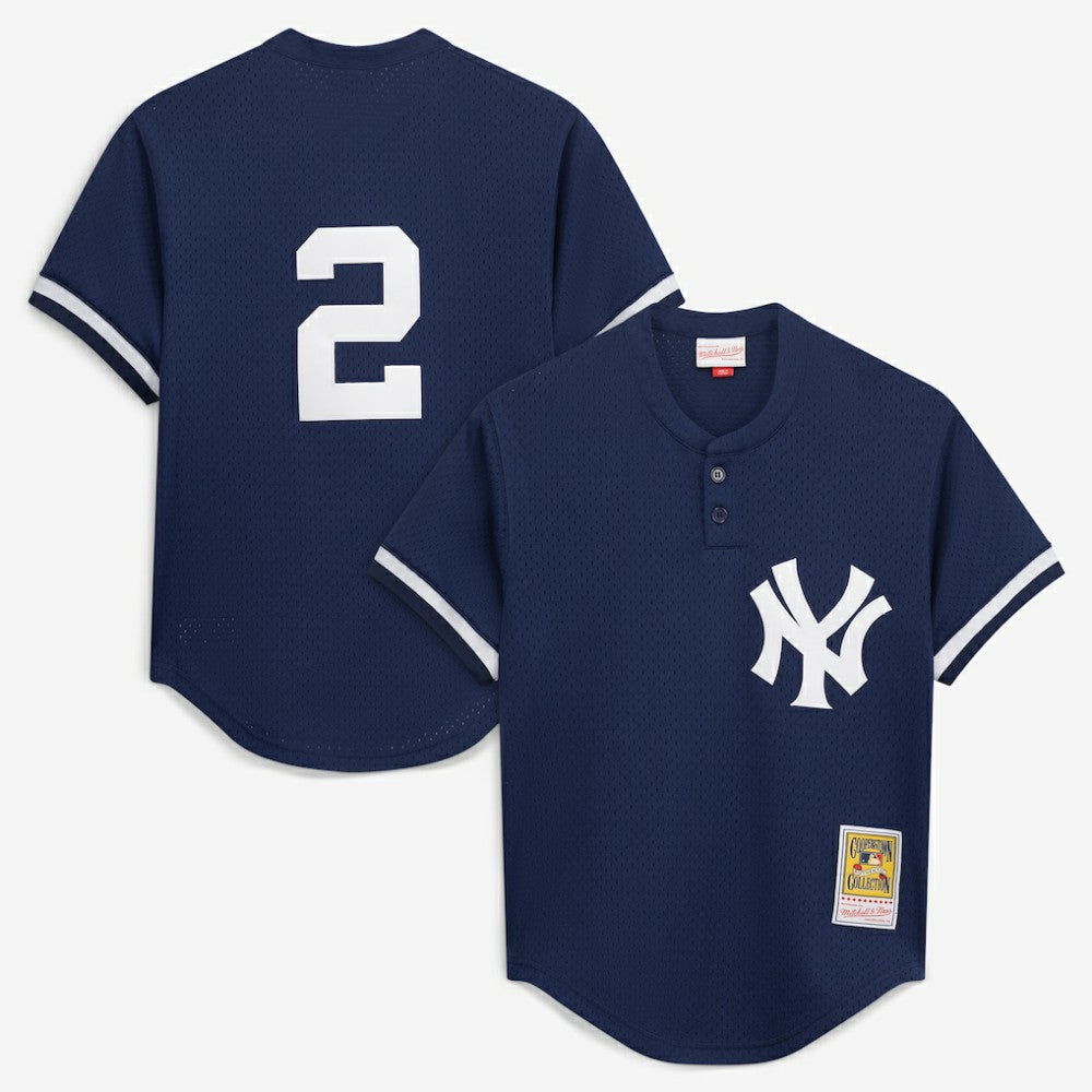 Derek Jeter New York Yankees Mitchell & Ness Authentic Batting Practice Jersey - Navy Jerseys