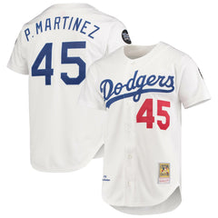 Pedro Martinez Los Angeles Dodgers Mitchell & Ness 1993 Cooperstown Collection Home Authentic Jersey - White Jerseys