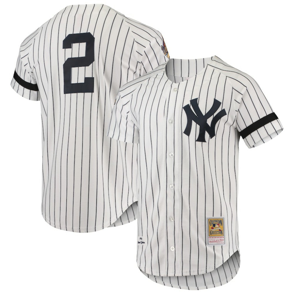 New York Yankees Mitchell & Ness Cooperstown Collection 1996 Authentic Home Jersey - White Jerseys