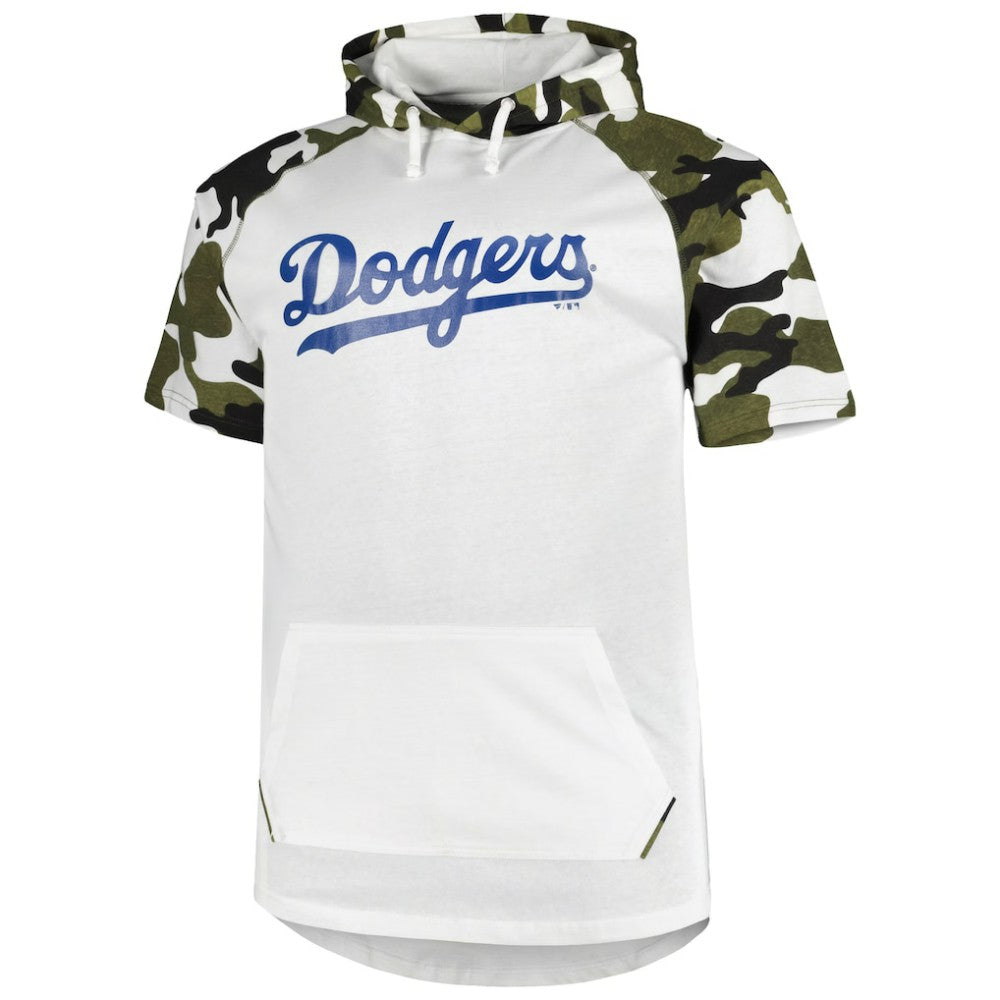 Mookie Betts Los Angeles Dodgers Player Big & Tall Raglan Hoodie T-Shirt - White/Camo Hoodies