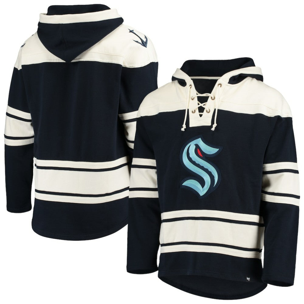Seattle Kraken '47 Superior Lacer Hoodie - Navy | US 4171456