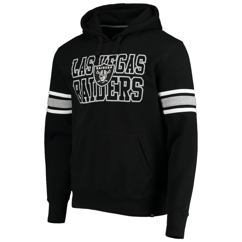 Las Vegas Raiders '47 Double Block Pullover Hoodie - Black Hoodies