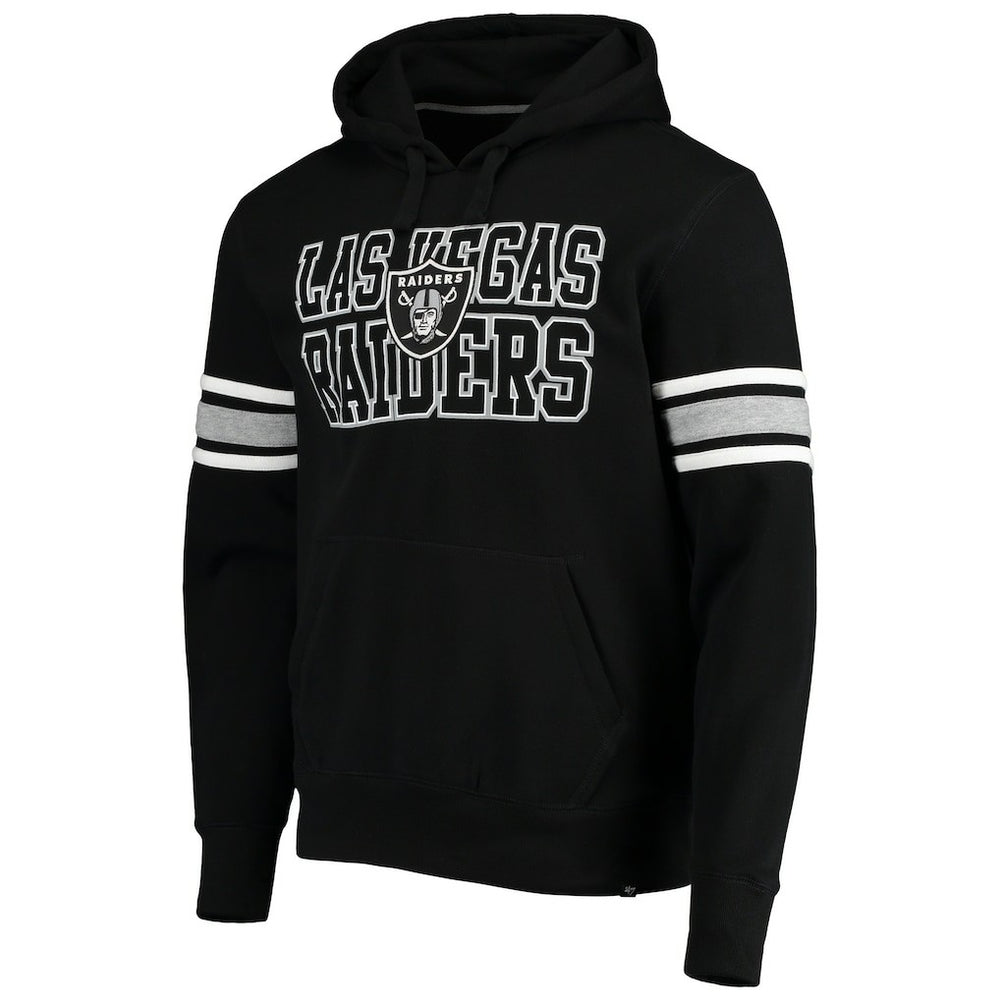 Las Vegas Raiders '47 Double Block Pullover Hoodie - Black Hoodies