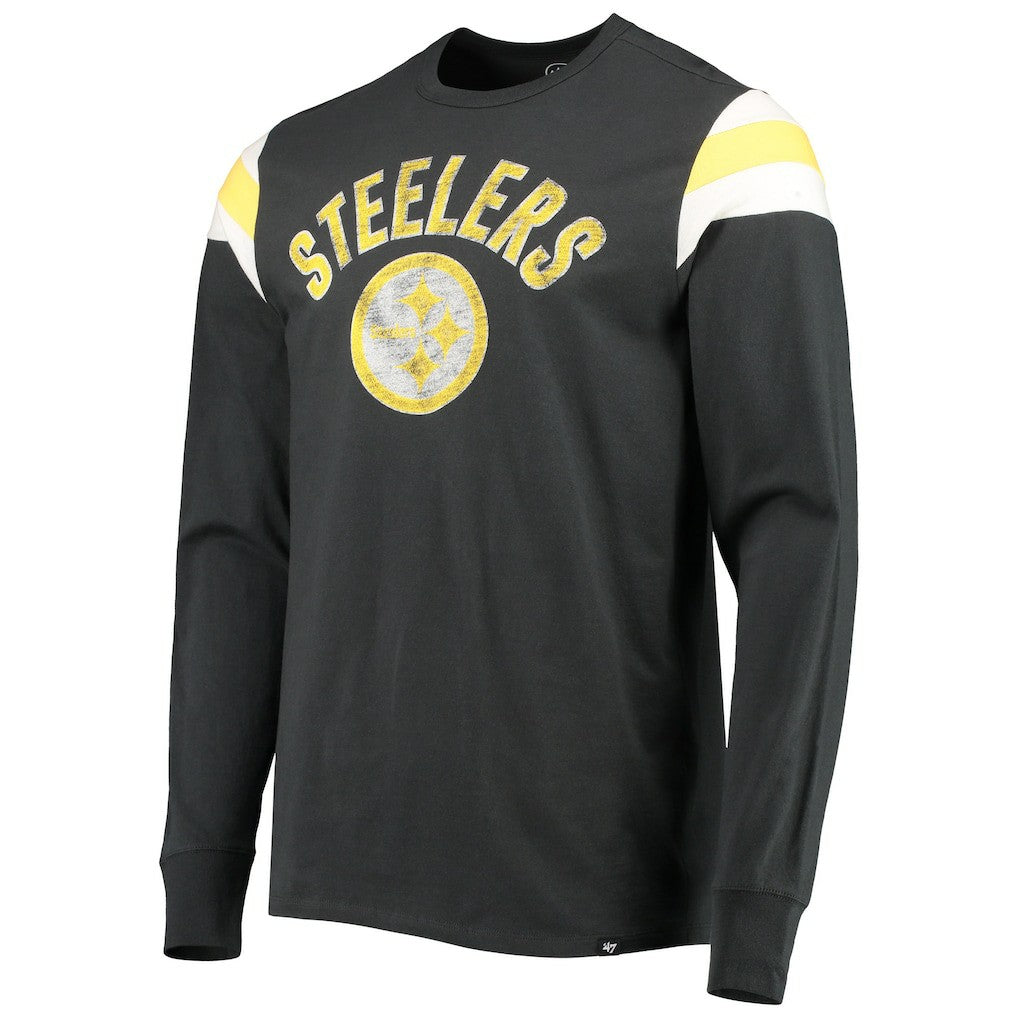 Pittsburgh Steelers '47 Franklin Rooted Long Sleeve T-Shirt - Black T-shirts