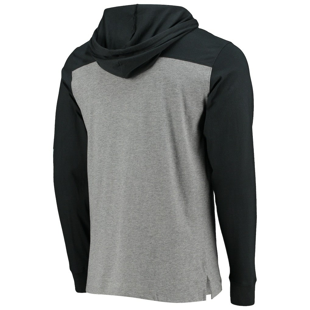 New Orleans Saints '47 Franklin Wooster Throwback Long Sleeve Hoodie T-Shirt - Heathered Gray Hoodies