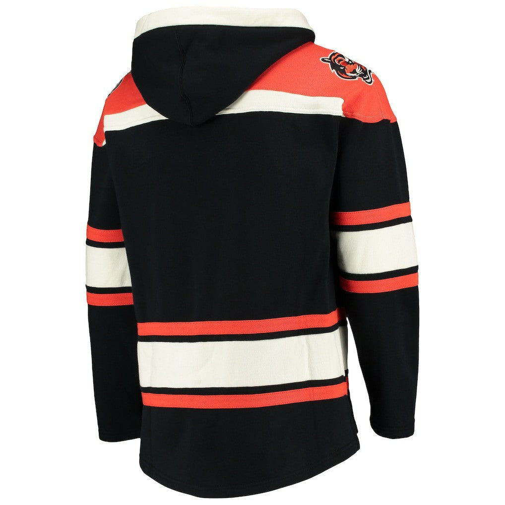 Cincinnati Bengals '47 Lacer V-Neck Pullover Hoodie - Black Hoodies