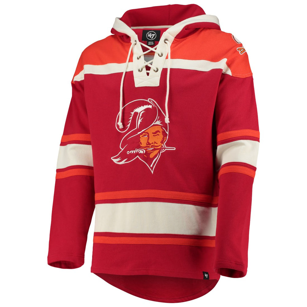Tampa Bay Buccaneers '47 Throwback Lacer Pullover Hoodie - Red Hoodies
