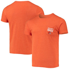 Cleveland Browns Field Goal Pocket Tri-Blend T-Shirt - Heathered Orange T-shirts