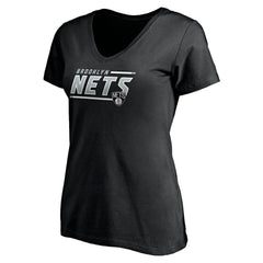 Brooklyn Nets Women's Mascot In Bounds V-Neck T-Shirt Black - Fanatics