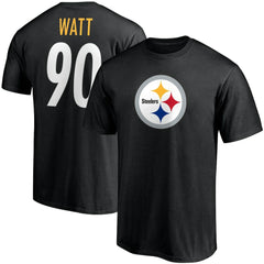 T.J. Watt Pittsburgh Steelers Player Icon Name & Number T-Shirt - Black T-shirts