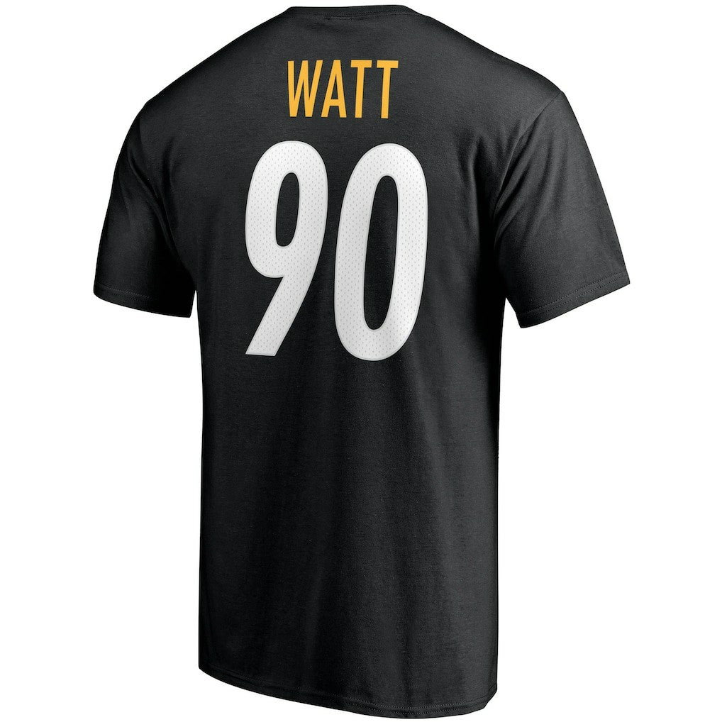 T.J. Watt Pittsburgh Steelers Player Icon Name & Number T-Shirt - Black T-shirts