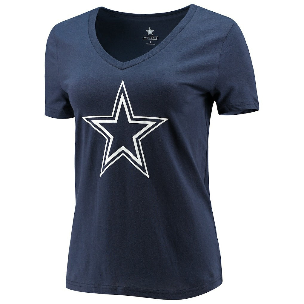 CeeDee Lamb Dallas Cowboys Women's Player Icon Name & Number V-Neck T-Shirt - Navy T-shirts