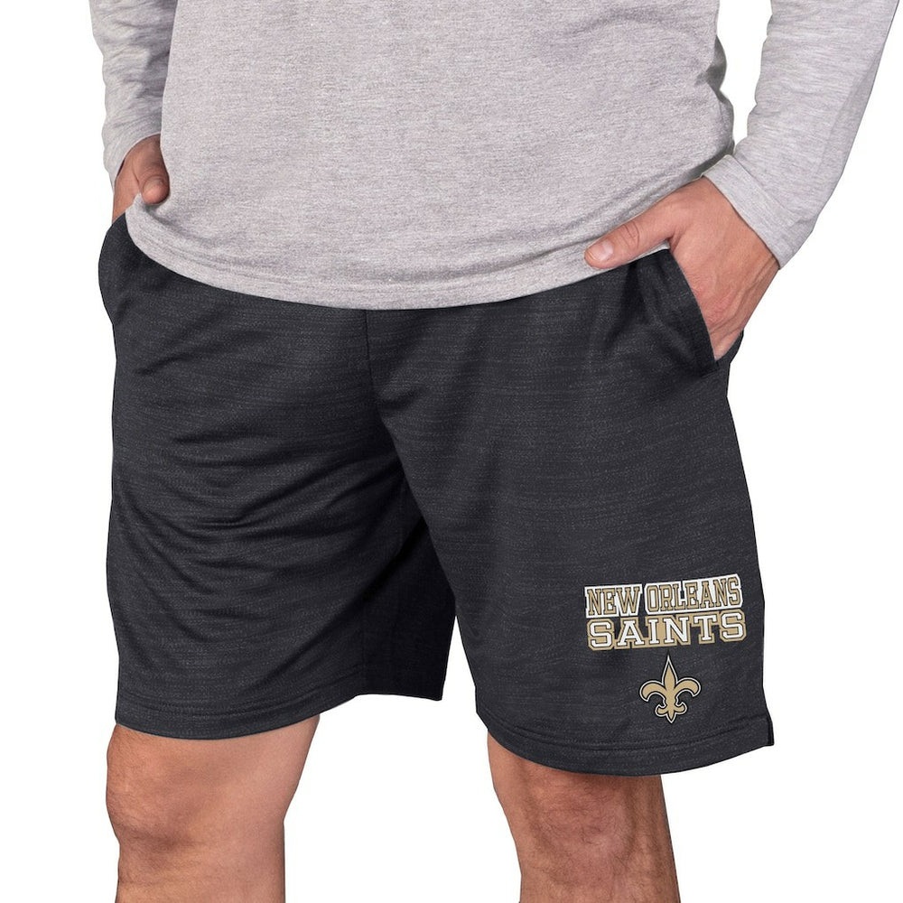 New Orleans Saints Concepts Sport Bullseye Knit Jam Shorts - Charcoal Shorts