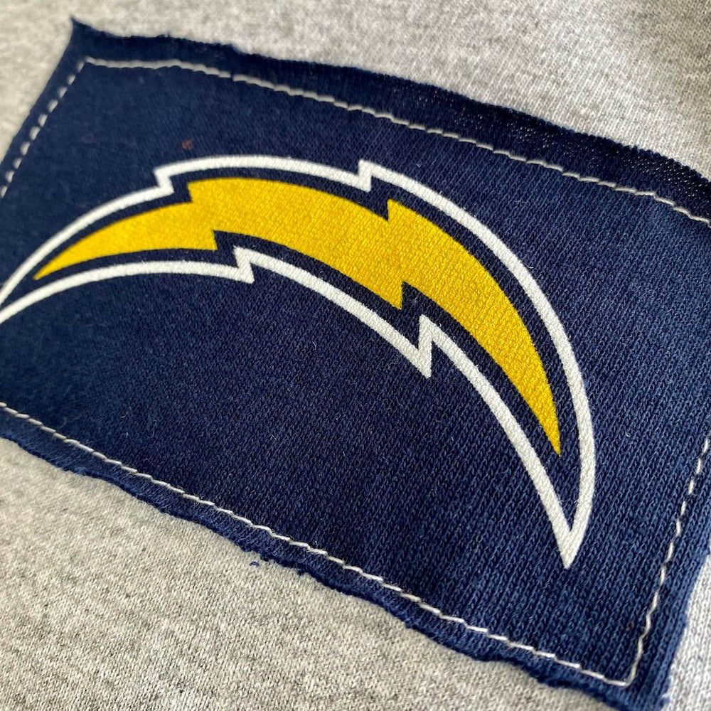 Los Angeles Chargers Refried Apparel Sustainable Angle Long Sleeve T-Shirt - Gray T-shirts