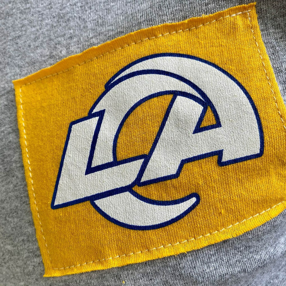 Los Angeles Rams Refried Apparel Sustainable Angle Long Sleeve T-Shirt - Gray T-shirts