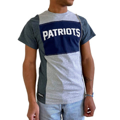 New England Patriots Refried Apparel Sustainable Split T-Shirt - Heather Gray T-shirts