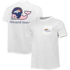 Denver Broncos Vineyard Vines Big & Tall Helmet T-Shirt - White T-shirts