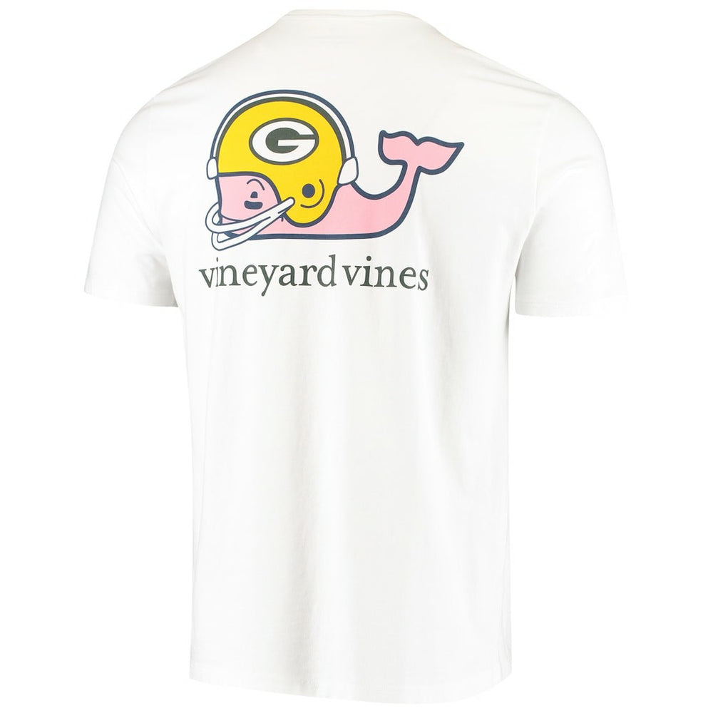 Green Bay Packers Vineyard Vines Big & Tall Helmet T-Shirt - White T-shirts