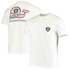 Las Vegas Raiders Vineyard Vines Big & Tall Helmet T-Shirt - White T-shirts