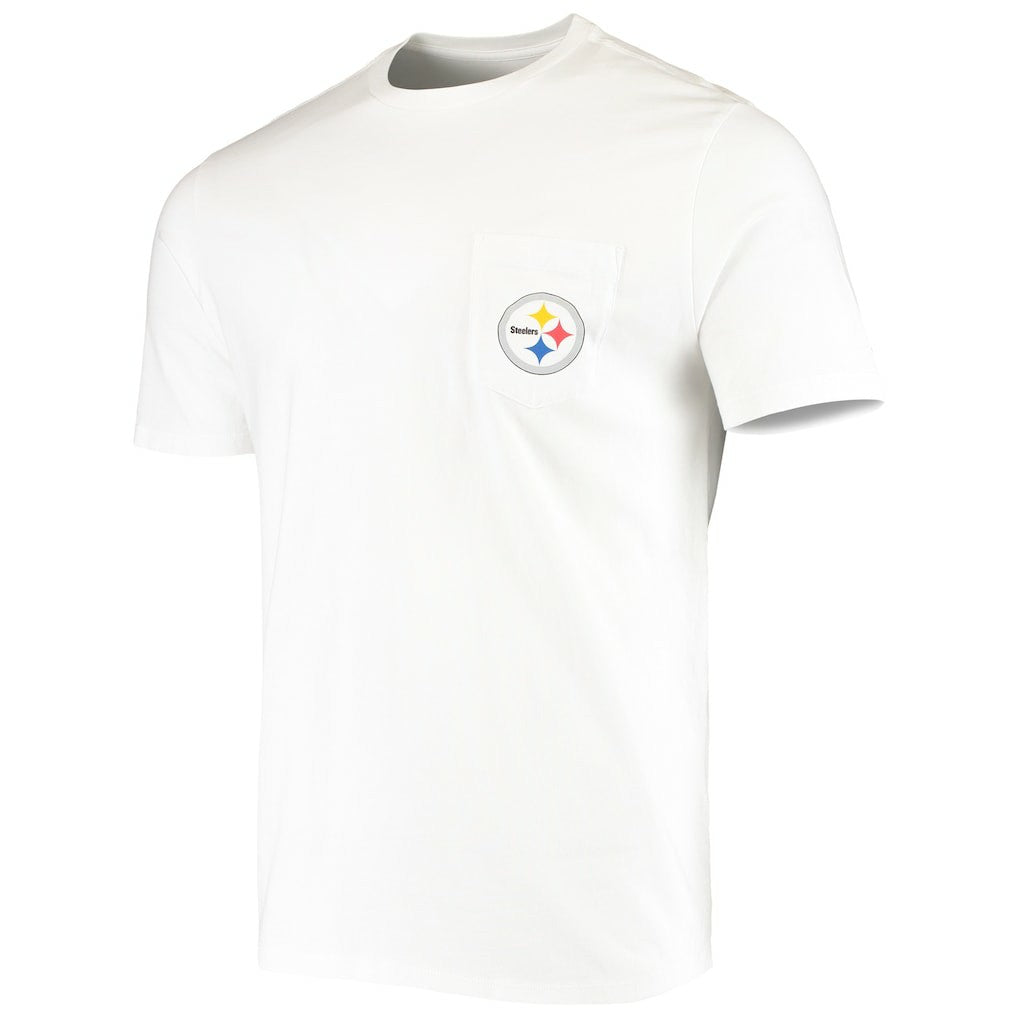 Pittsburgh Steelers Vineyard Vines Big & Tall Helmet T-Shirt - White T-shirts