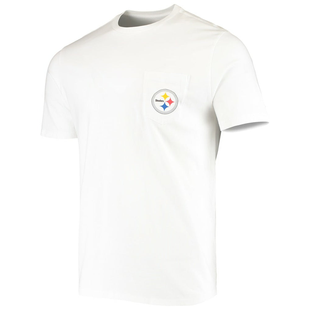 Pittsburgh Steelers Vineyard Vines Big & Tall Helmet T-Shirt - White T-shirts