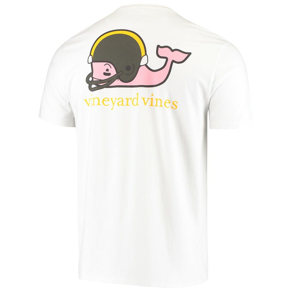 Pittsburgh Steelers Vineyard Vines Big & Tall Helmet T-Shirt - White T-shirts
