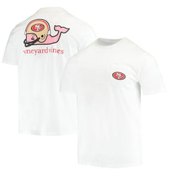 San Francisco 49ers Vineyard Vines Big & Tall Helmet T-Shirt - White T-shirts