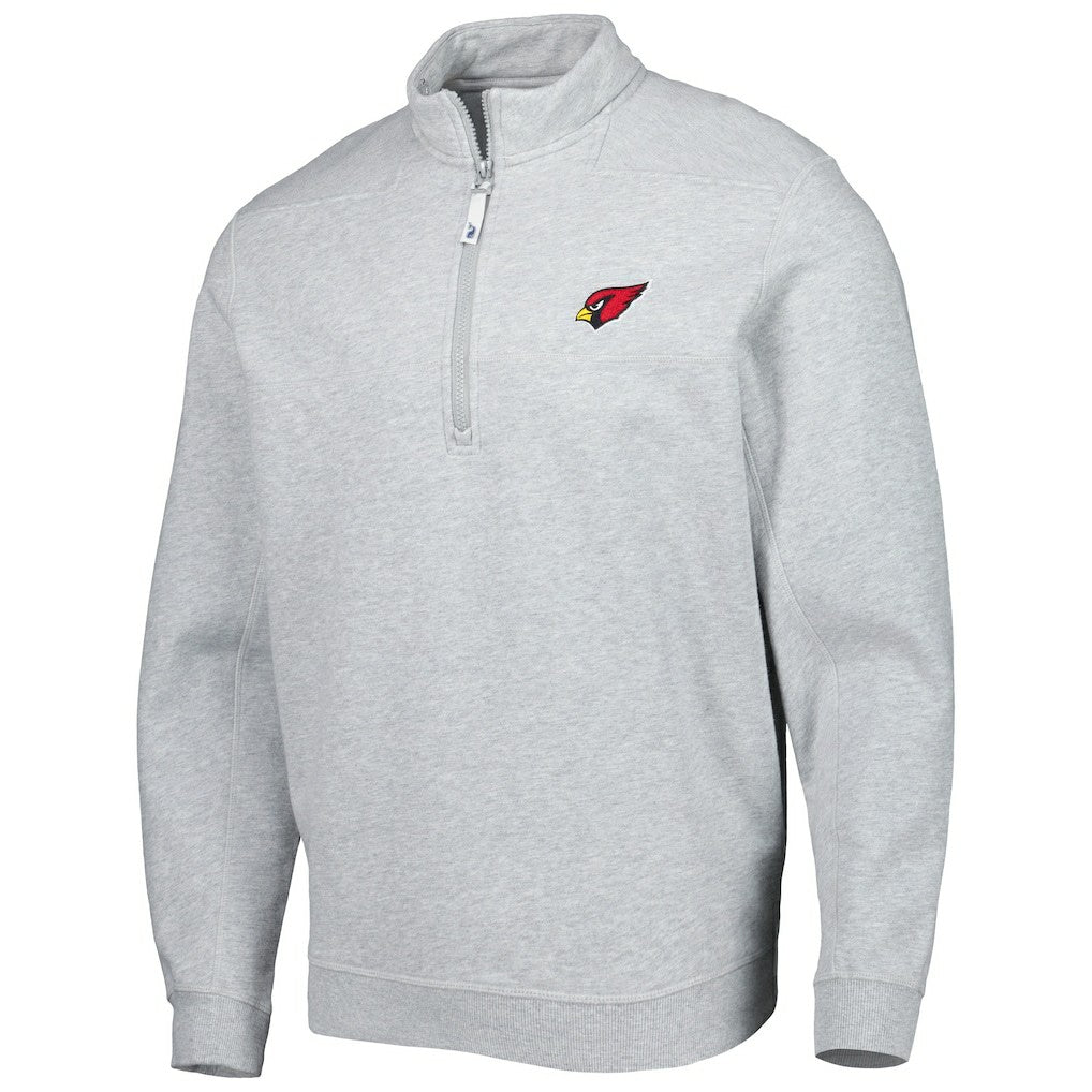 Arizona Cardinals Vineyard Vines Shep Shirt Quarter-Zip Sweatshirt - Heather Gray Sweatshirts