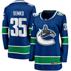 Thatcher Demko Vancouver Canucks Fanatics Women's Home Breakaway Jersey - Blue | US 4187818