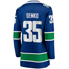 Thatcher Demko Vancouver Canucks Fanatics Women's Home Breakaway Jersey - Blue | US 4187818
