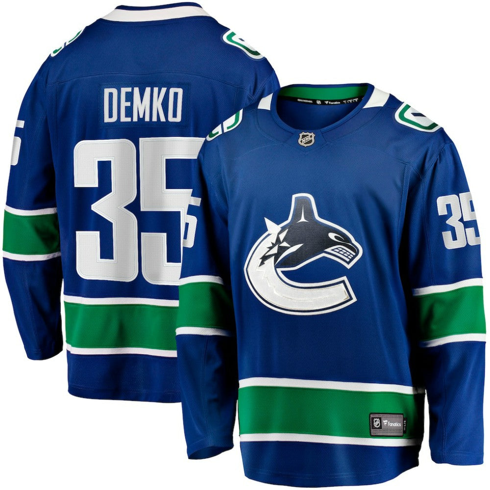 Thatcher Demko Vancouver Canucks Fanatics Home Breakaway Jersey - Blue | US 4187823