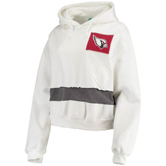 Arizona Cardinals Refried Apparel Women's Sustainable Crop Dolman Pullover Hoodie - White Hoodies
